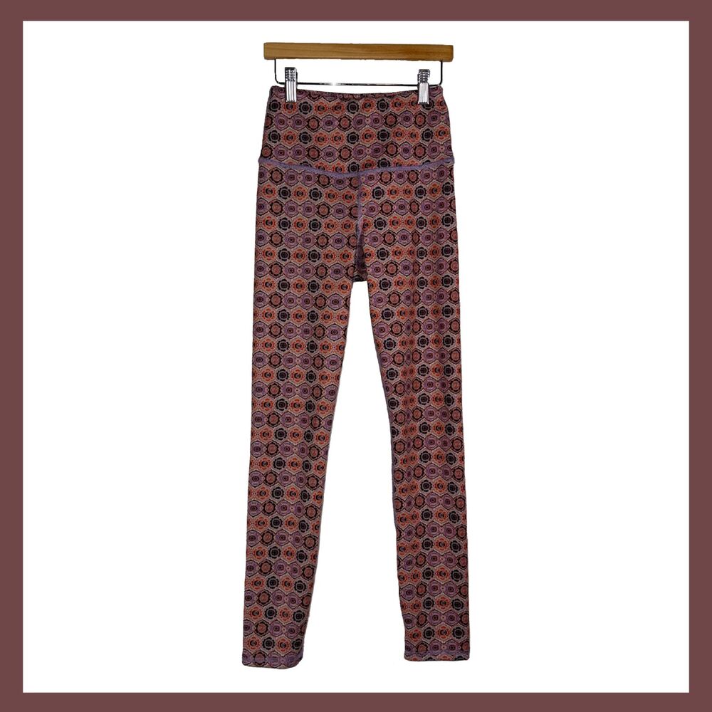 Daily Practice Anthropologie Psychedelic Stretch Leggings Y2K Boho Festival XS